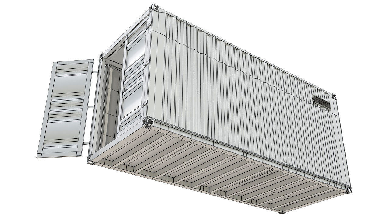 20ft shipping container house 3D model_14