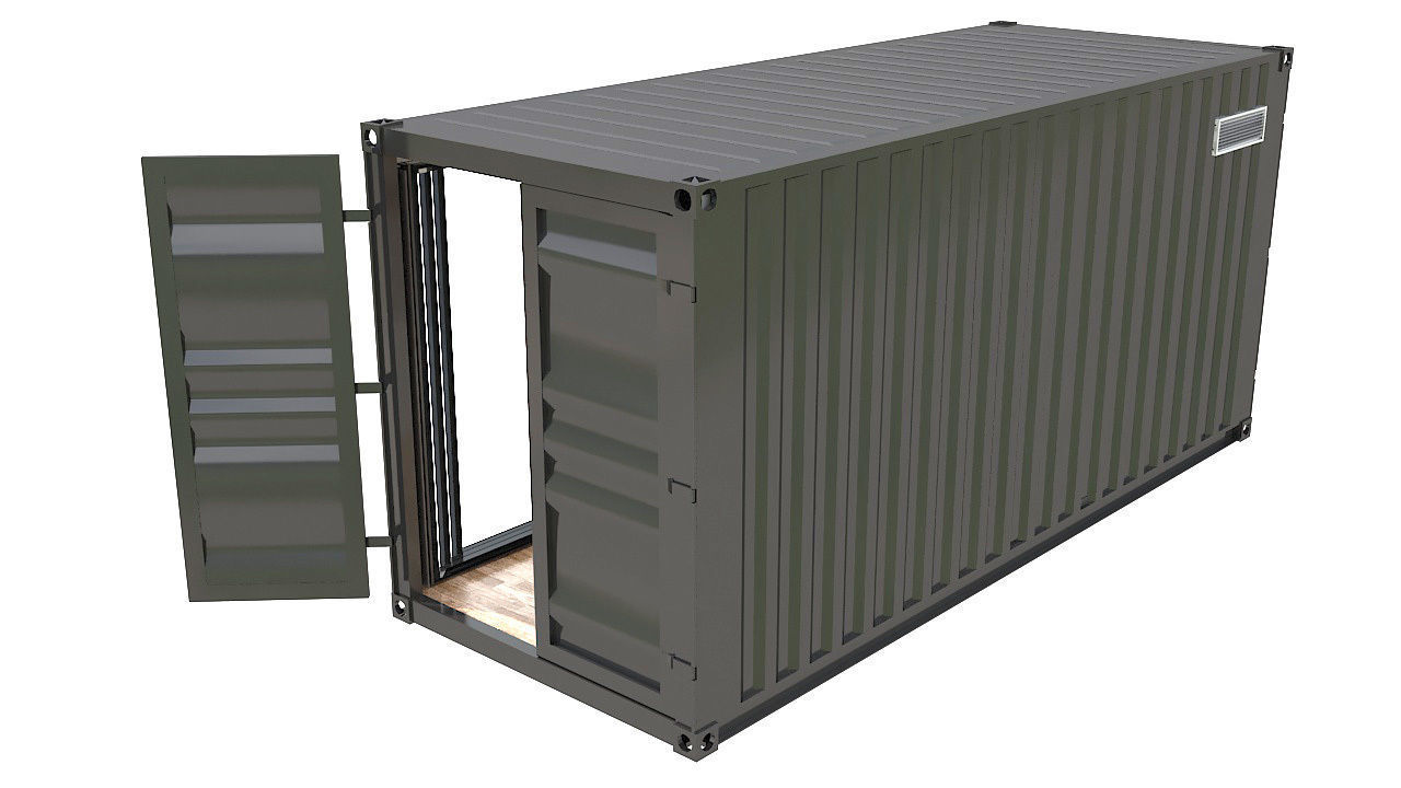 20ft shipping container house 3D model_7