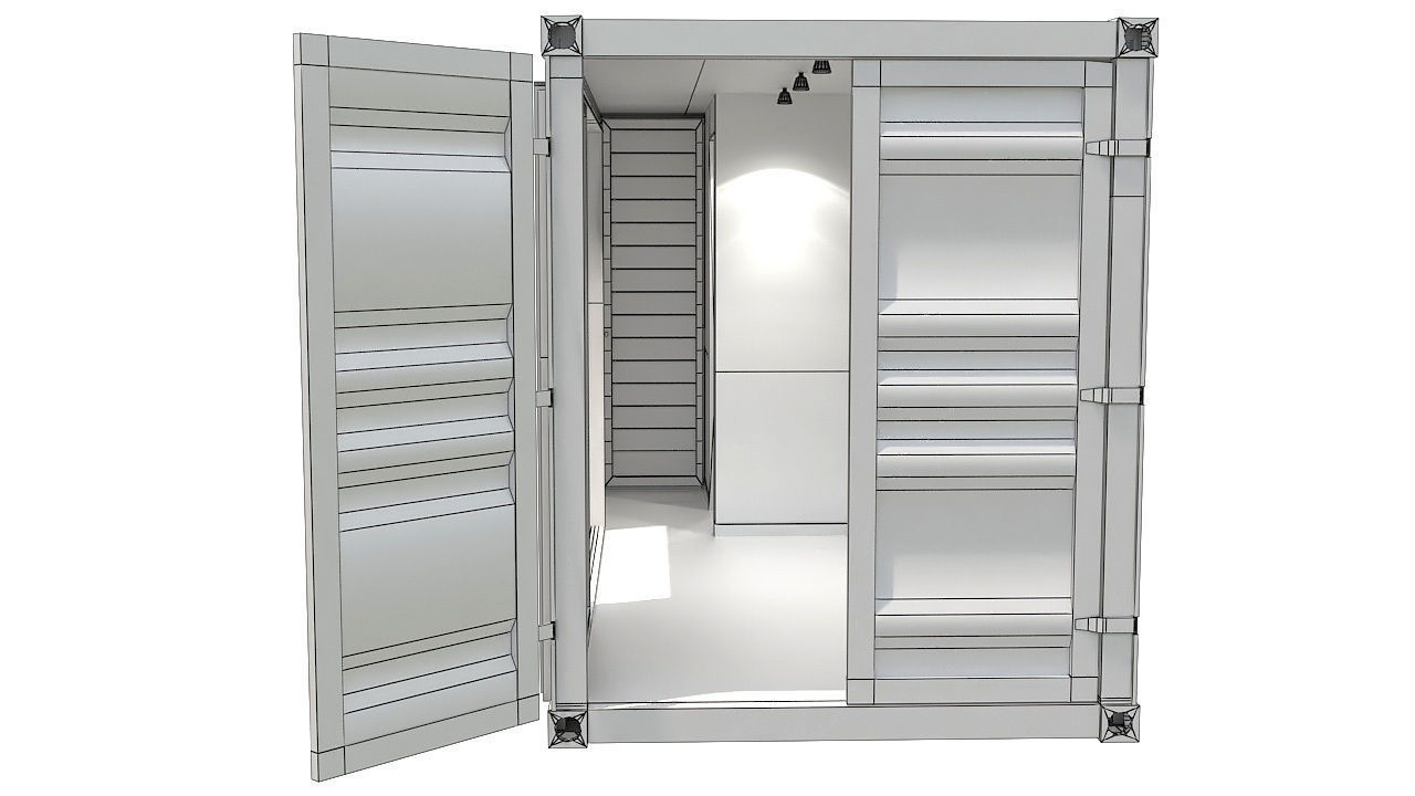 20ft shipping container house 3D model_13