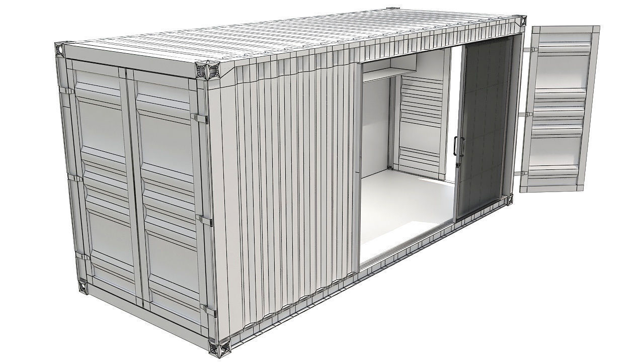 20ft shipping container house 3D model_10