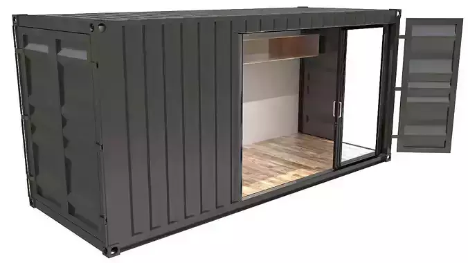 20ft shipping container house 3D model