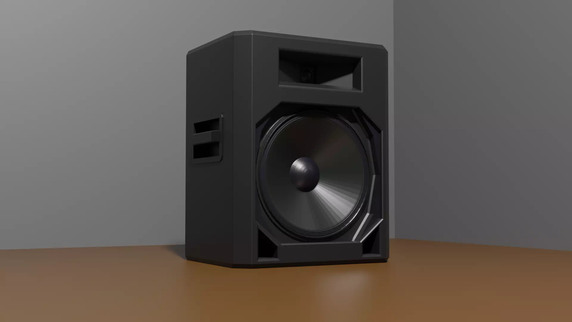 Simple 12inch PA Speaker Low-poly 3D model