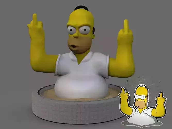 Homer Siimpson 3D print model