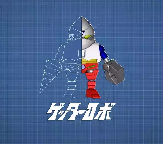 Getter Robot 3D print model Getter Robot 3D print model