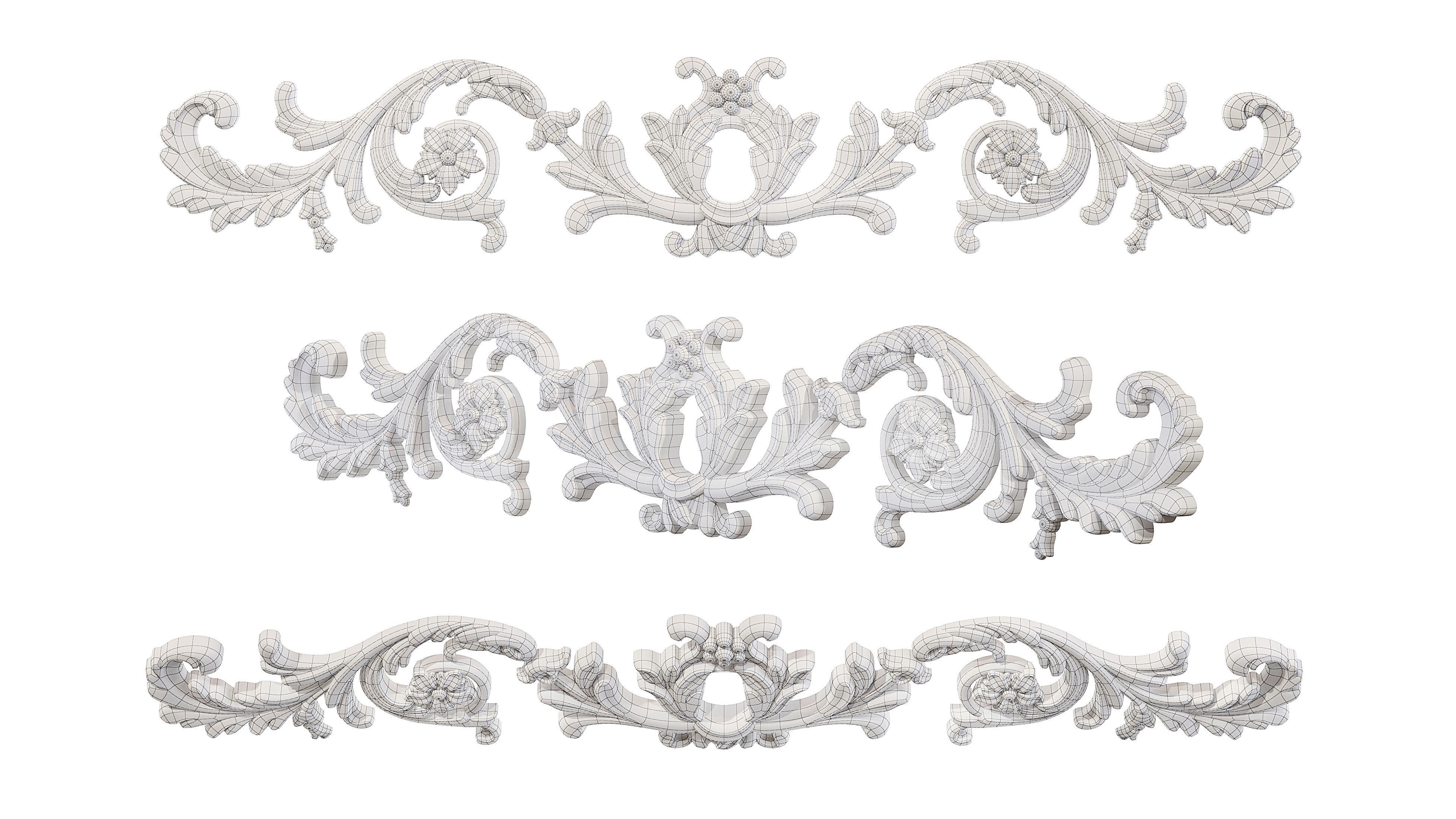 Classic carved 175 3D model_5