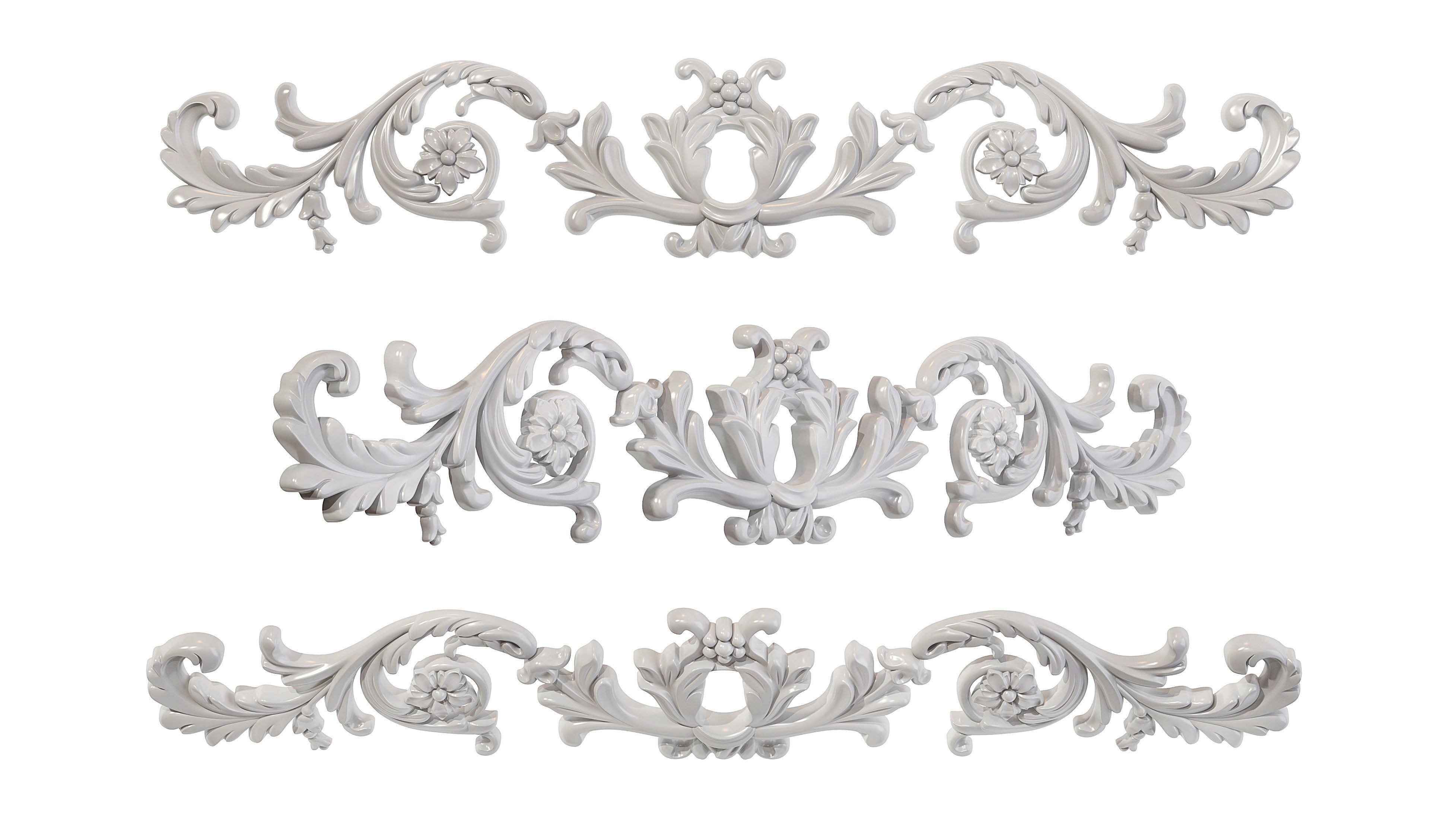 Classic carved 175 3D model_4