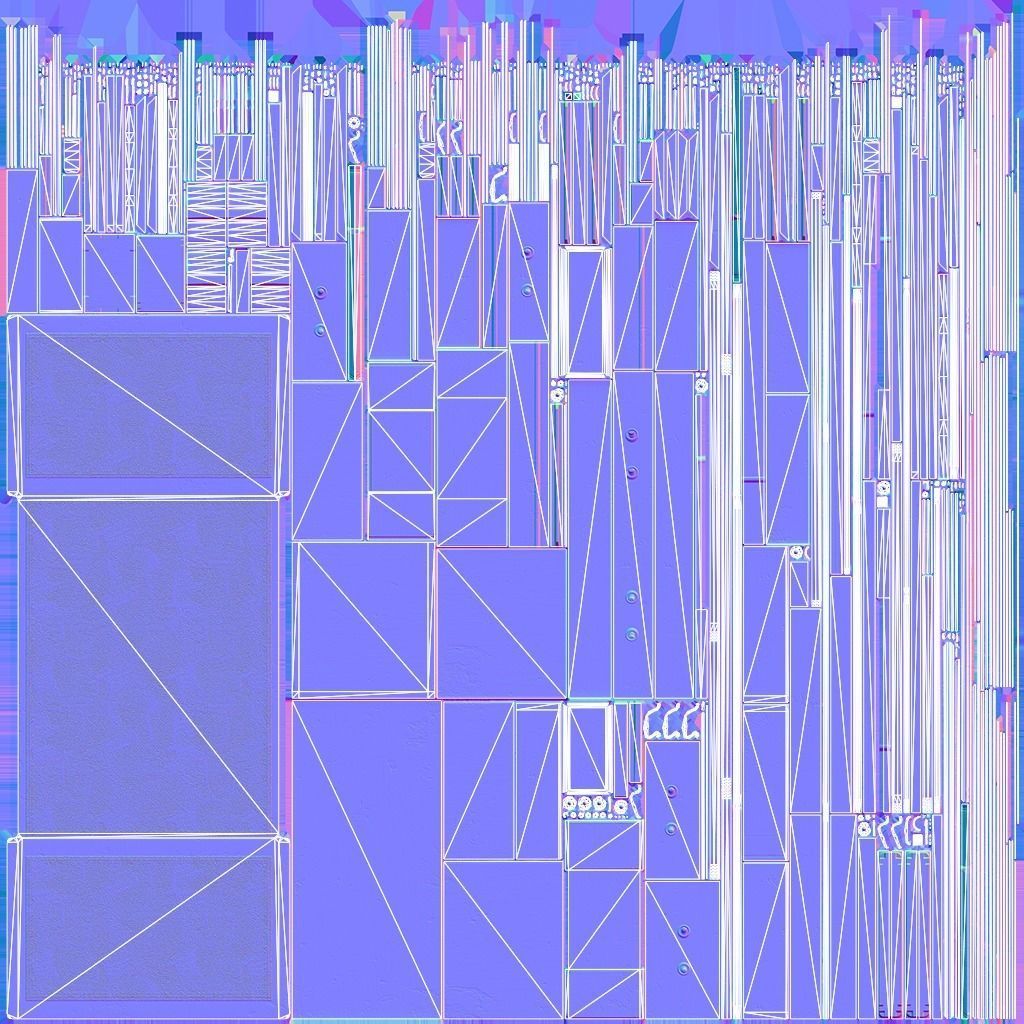 Old Desk  - PBR Game Ready Low-poly 3D model_25