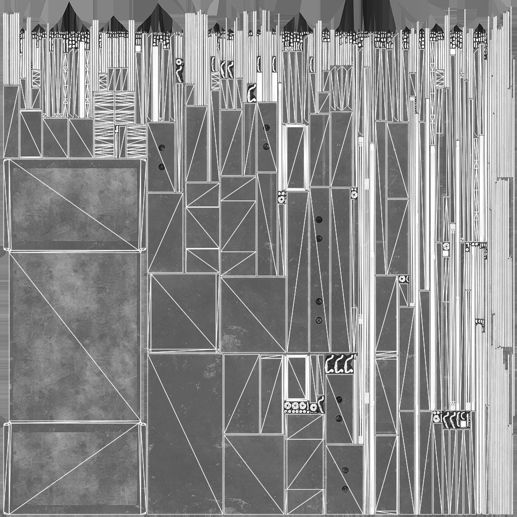 Old Desk  - PBR Game Ready Low-poly 3D model_24