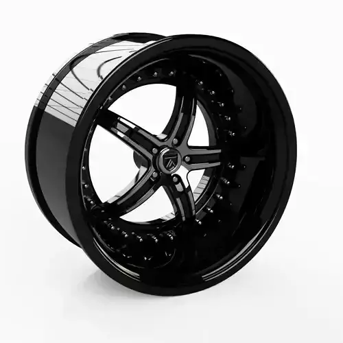 3d printable Asanti deep wheel - 4 parts 3D print model