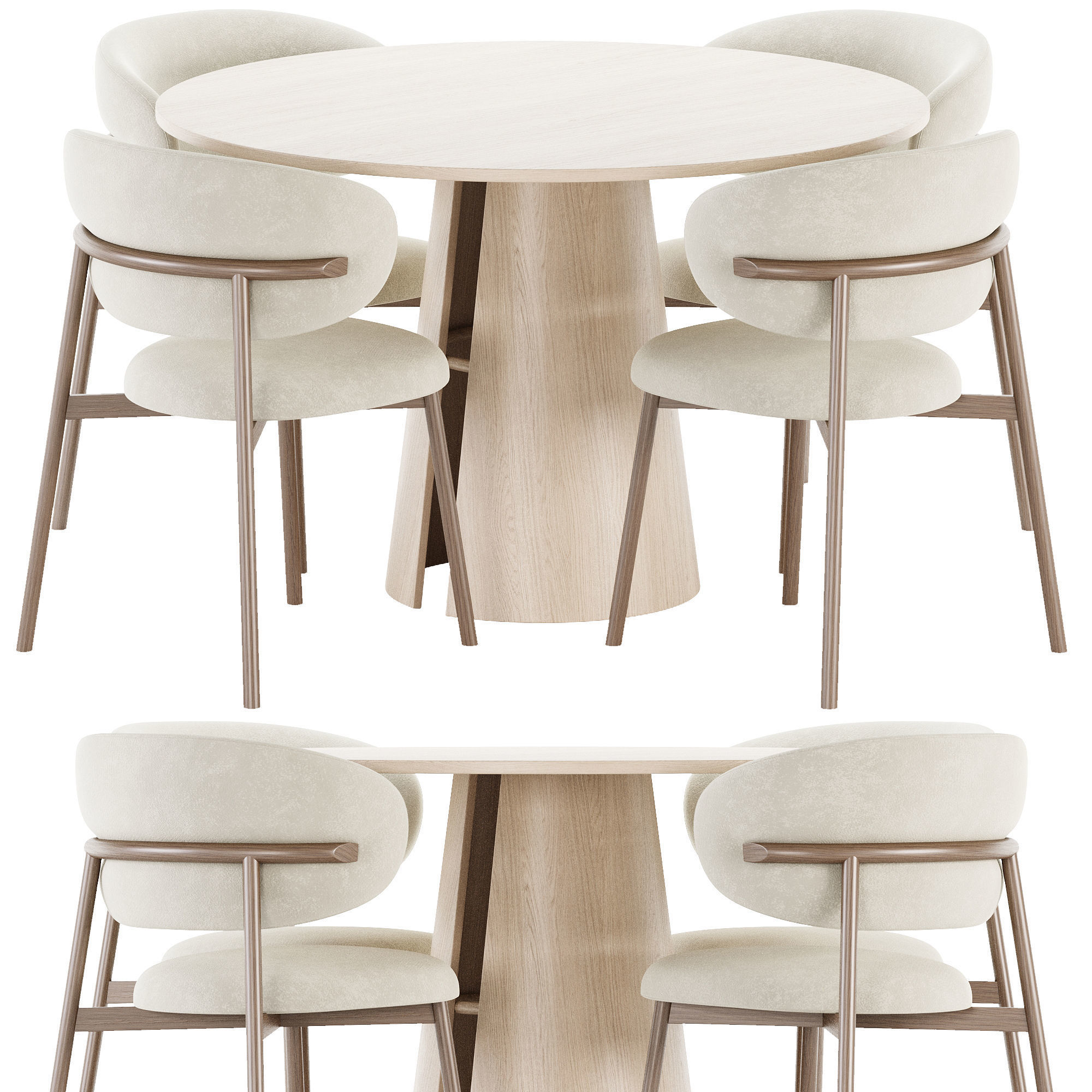 Dining Set 01 3D model_1