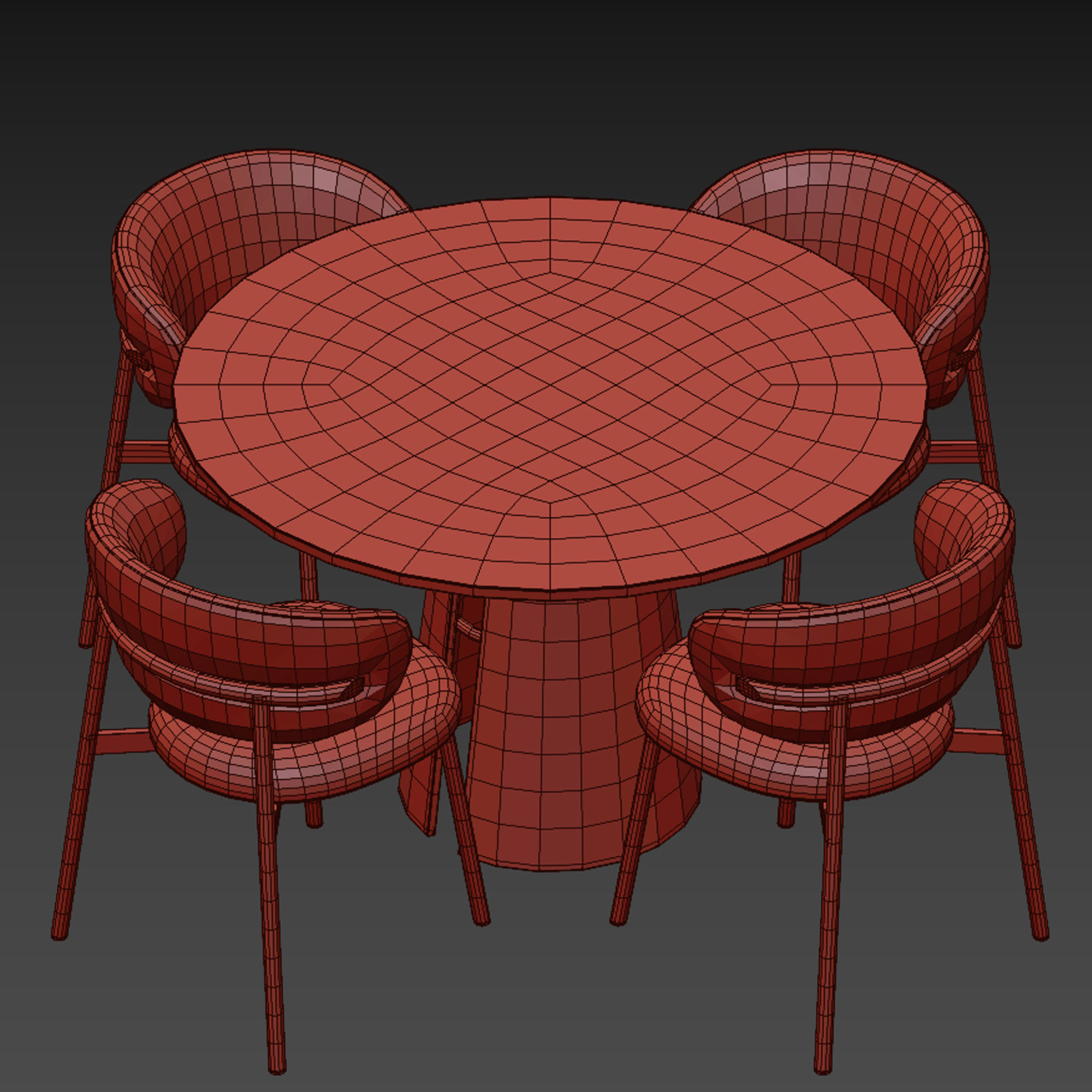 Dining Set 01 3D model_4