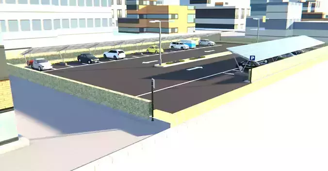 Solar pannels parking