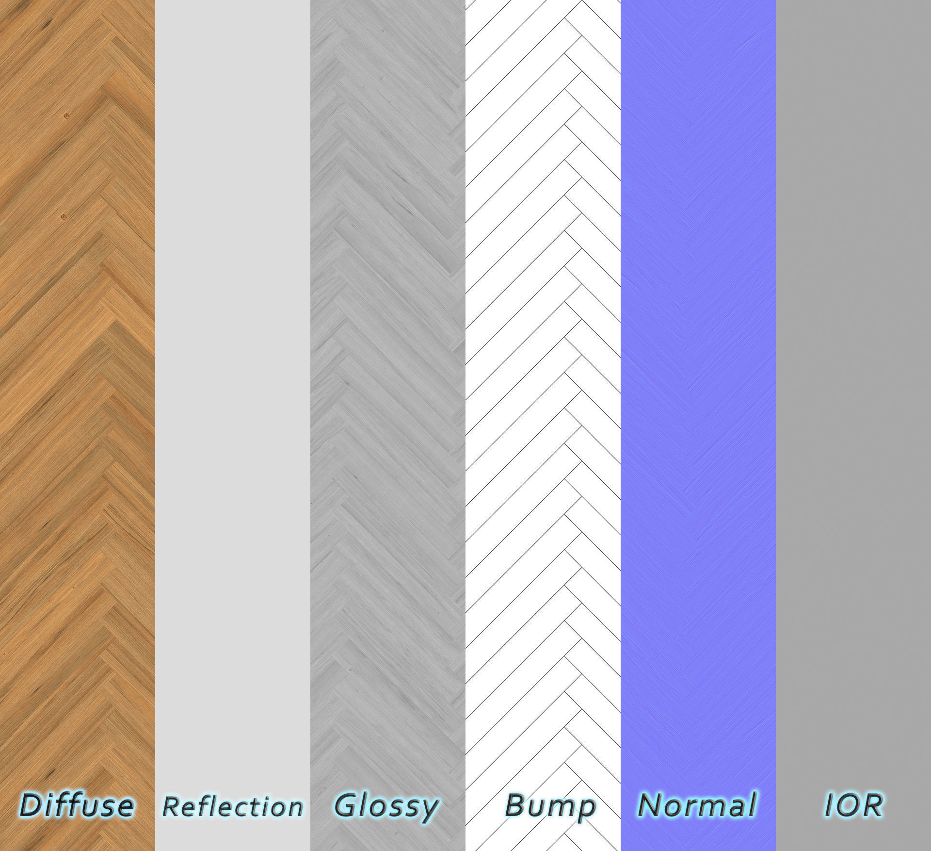 Parquet - Laminate - Wooden floor 4 in 1 3D model_6