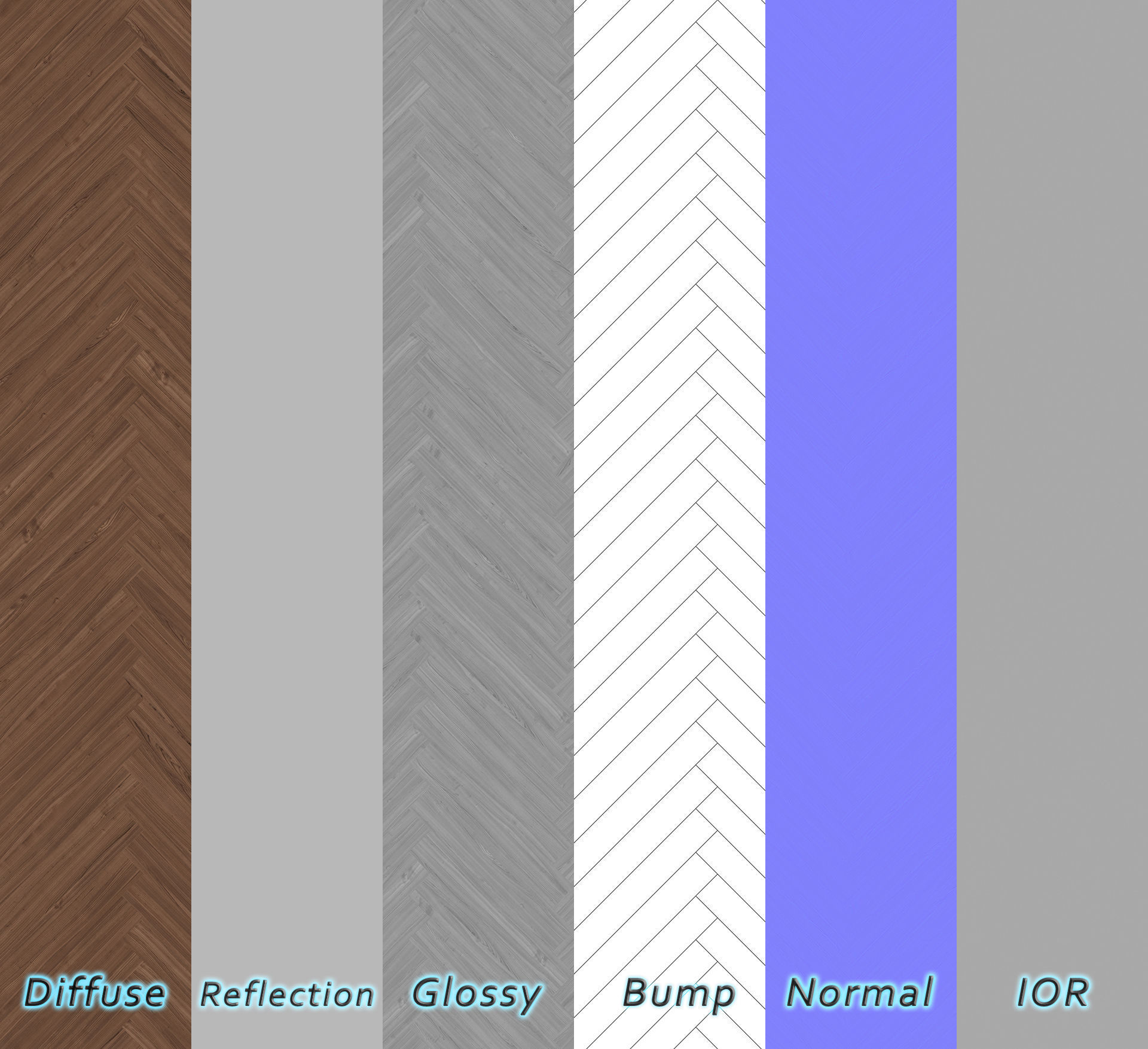 Parquet - Laminate - Wooden floor 4 in 1 3D model_7