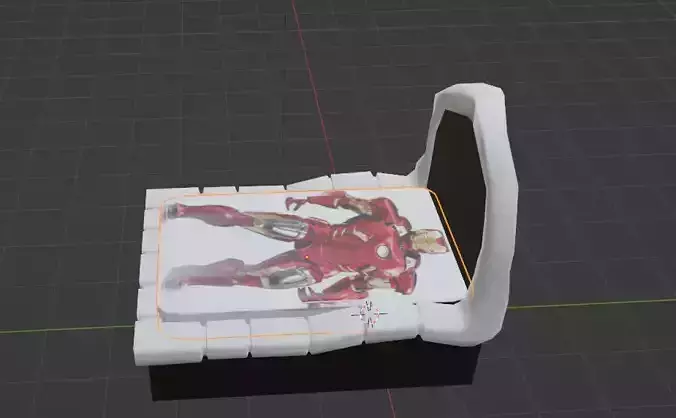 Bed lowpoly iron man