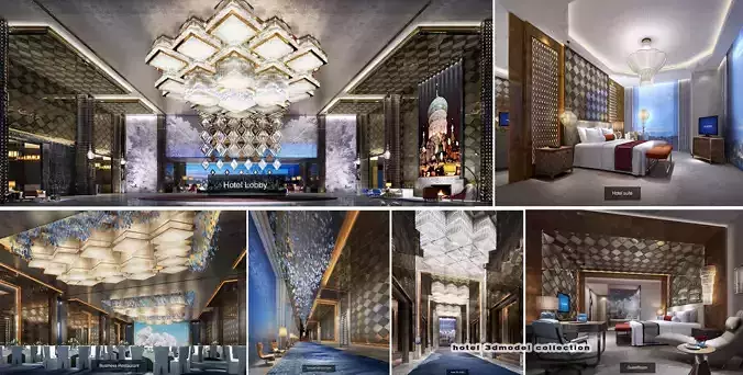 High End Hotel Complete Design Tender 3D Model 3D Model Collection