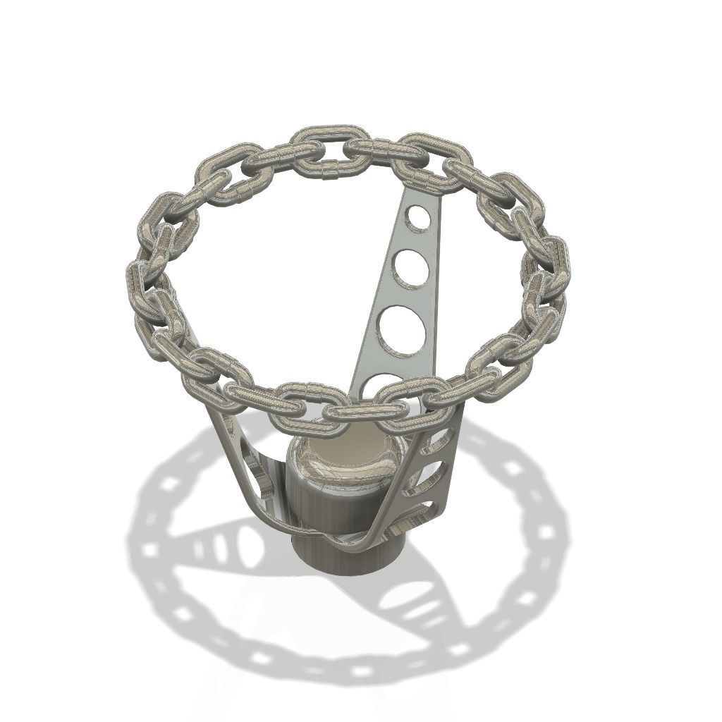 3d printable lowrider chain link steering wheel hi-poly 3D print model_1