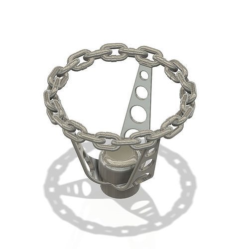 3d printable lowrider chain link steering wheel hi-poly 3D print model 2