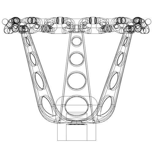 3d printable lowrider chain link steering wheel hi-poly 3D print model 6