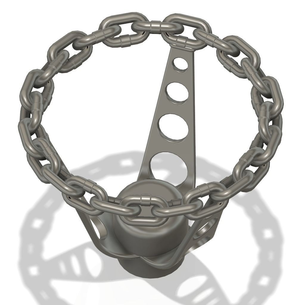3d printable lowrider chain link steering wheel hi-poly 3D print model_4