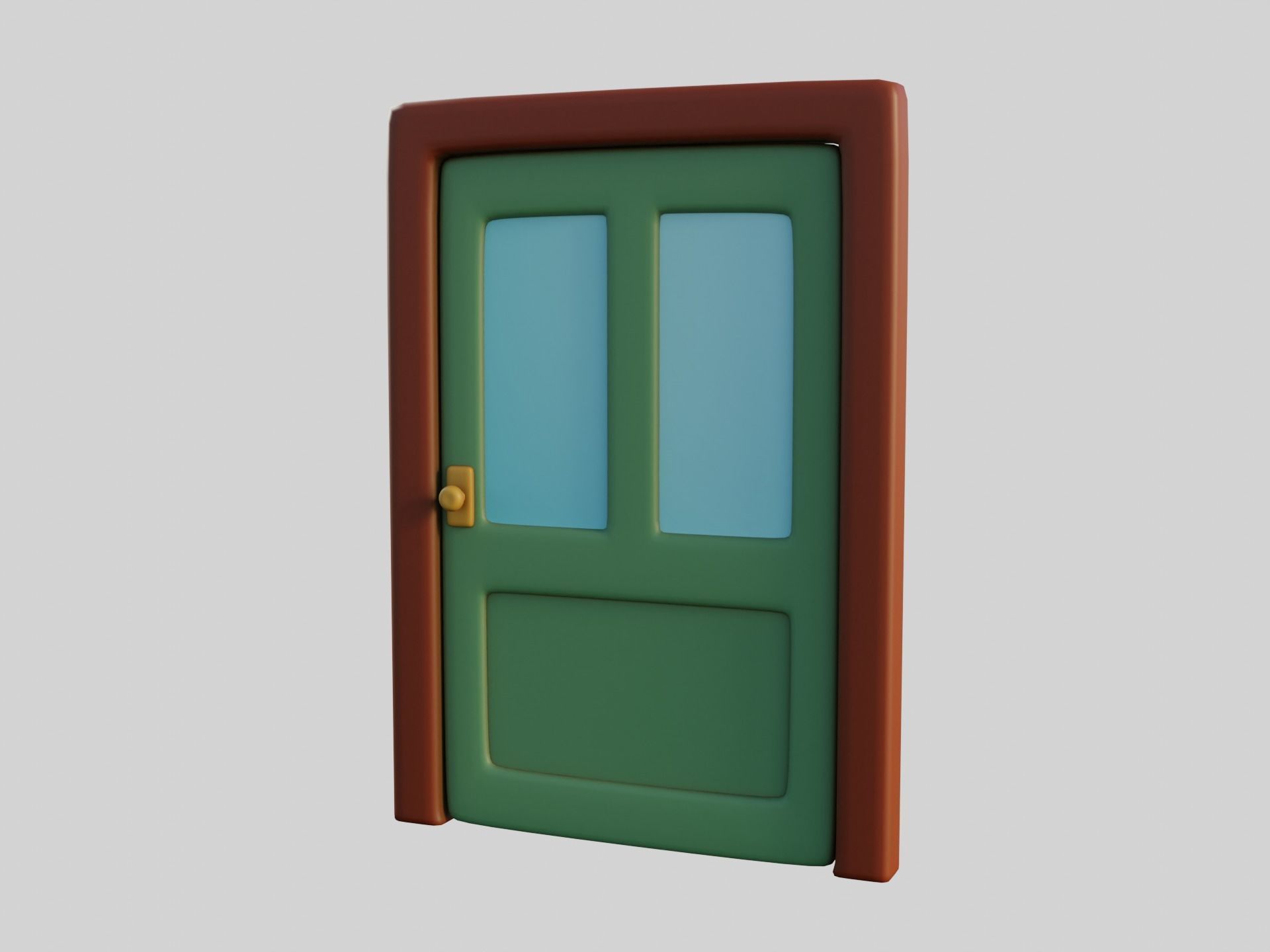 Cartoon Door 11Ga 3D model_9