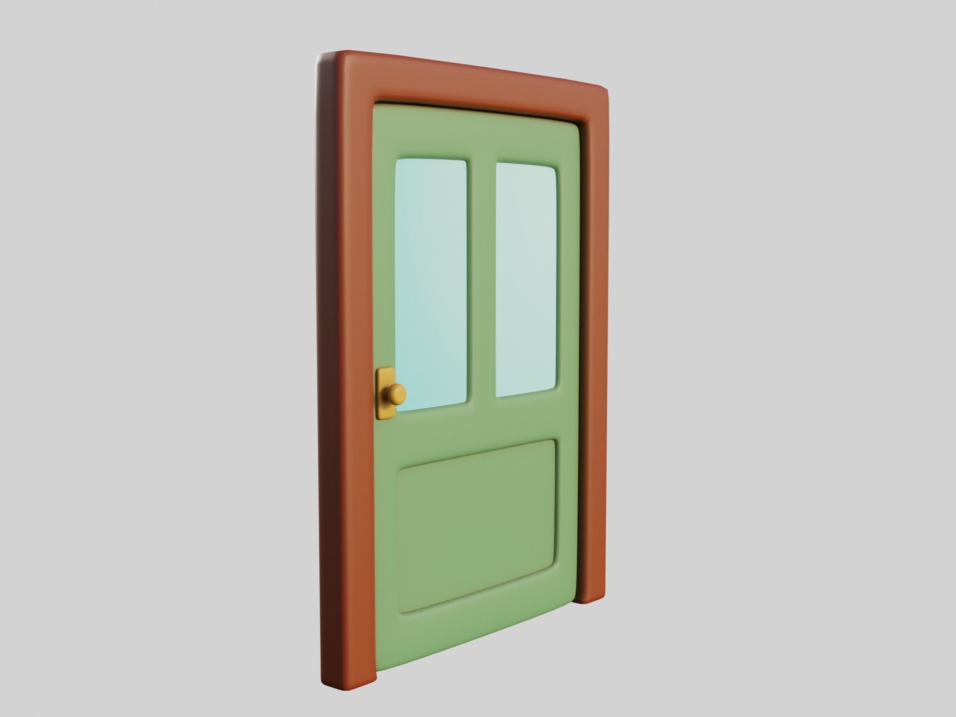 Cartoon Door 11Ga 3D model_1