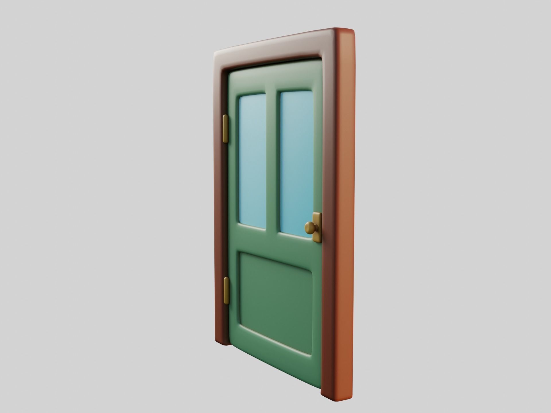 Cartoon Door 11Ga 3D model_3
