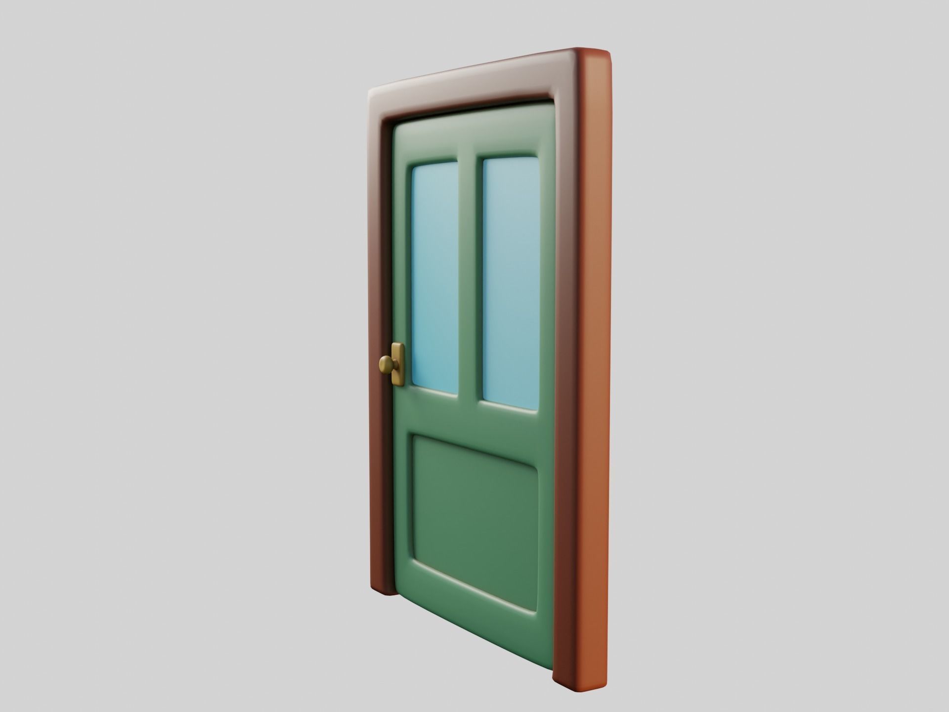 Cartoon Door 11Ga 3D model_8