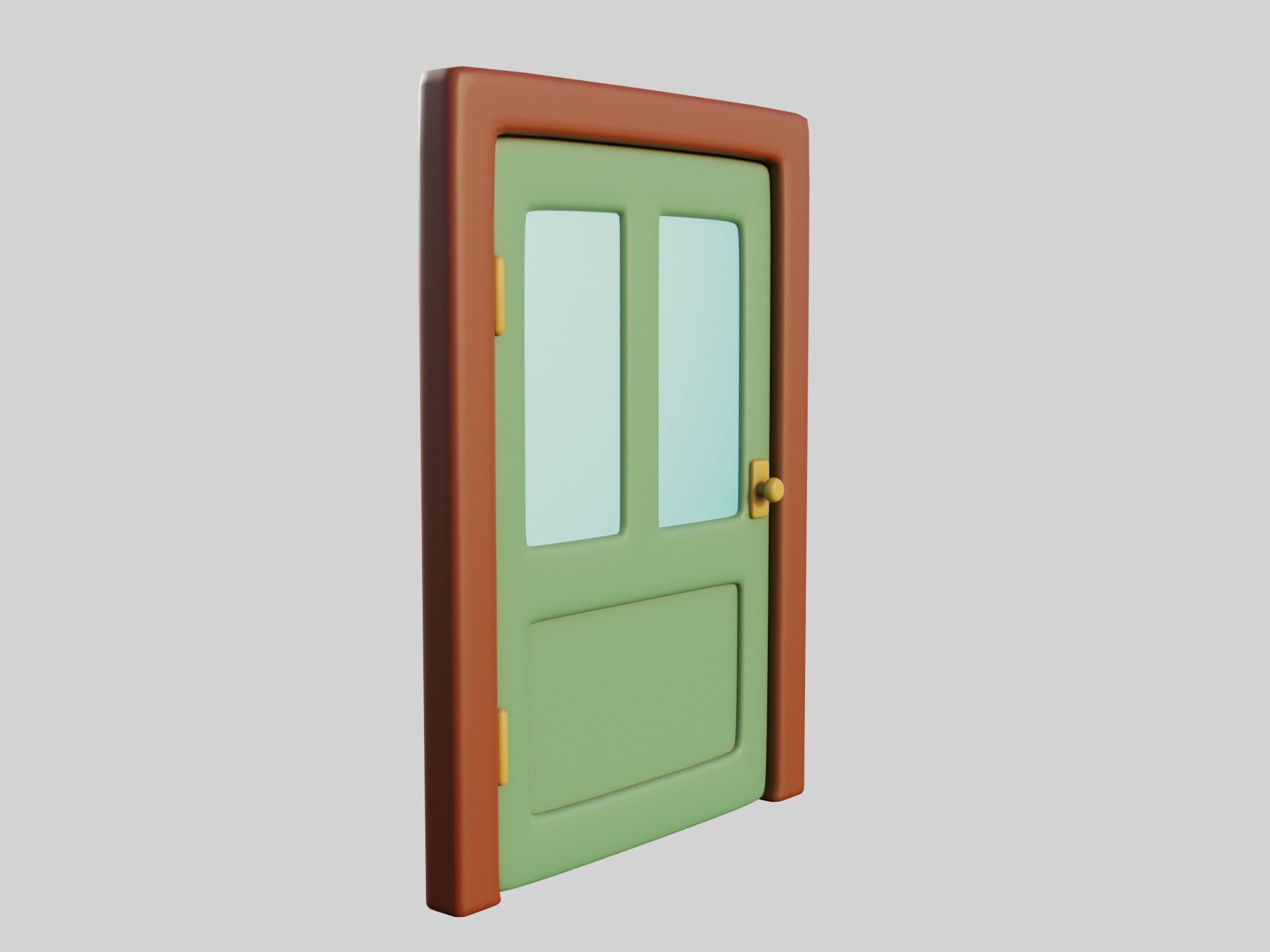 Cartoon Door 11Ga 3D model_6