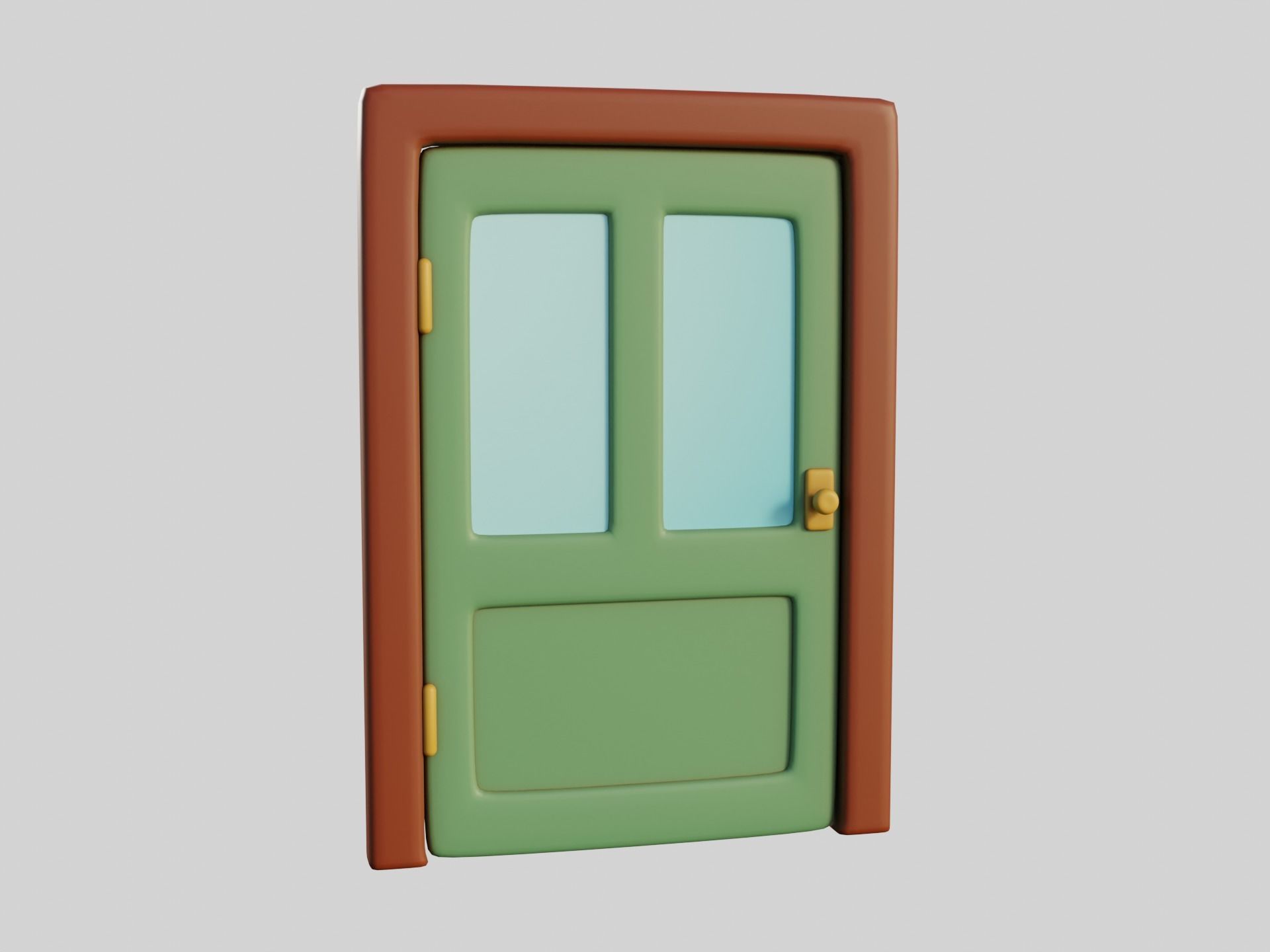 Cartoon Door 11Ga 3D model_5