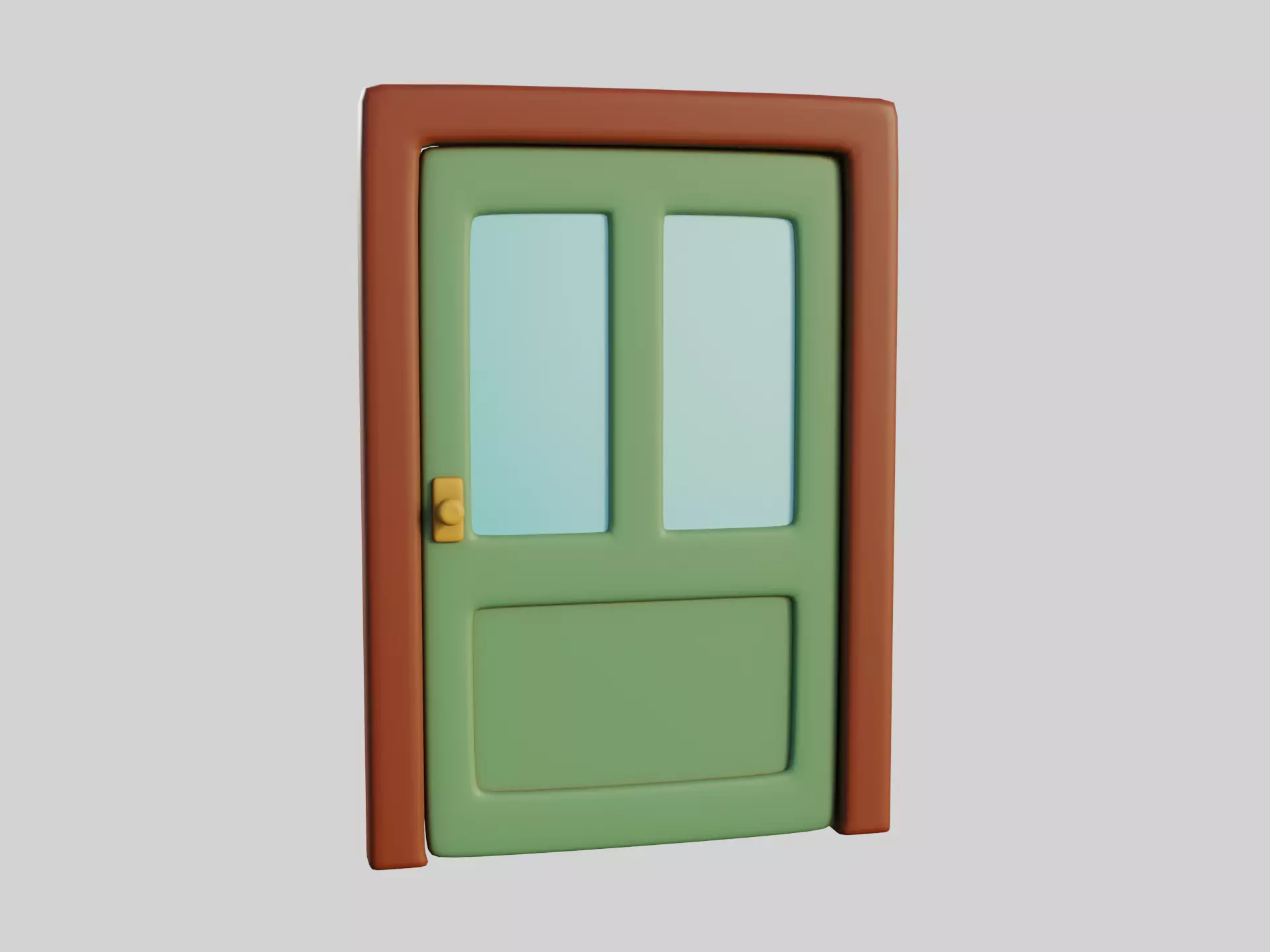 Cartoon Door 11Ga 3D model_0