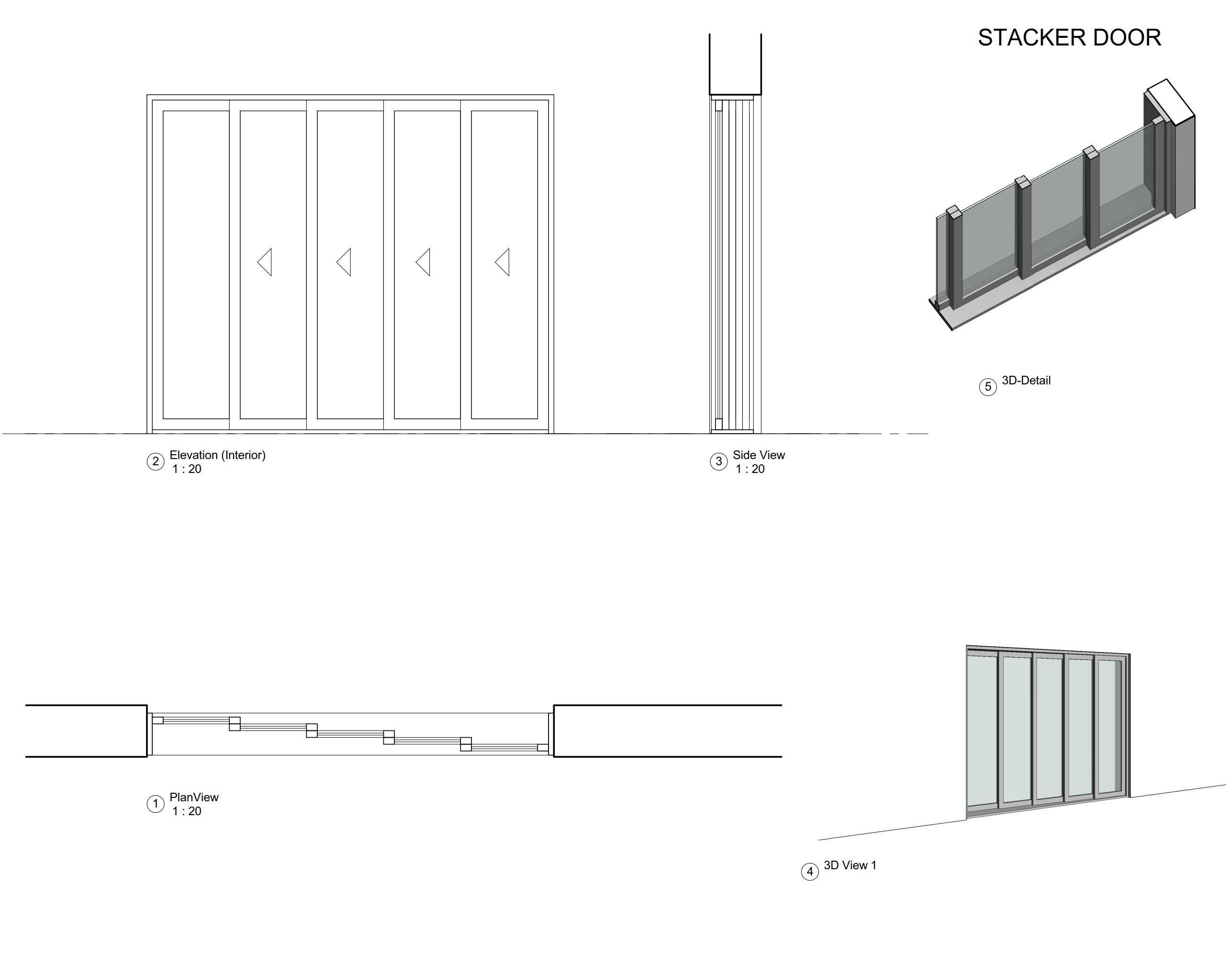 Two Revit native sliding doors 3D Model Collection_5