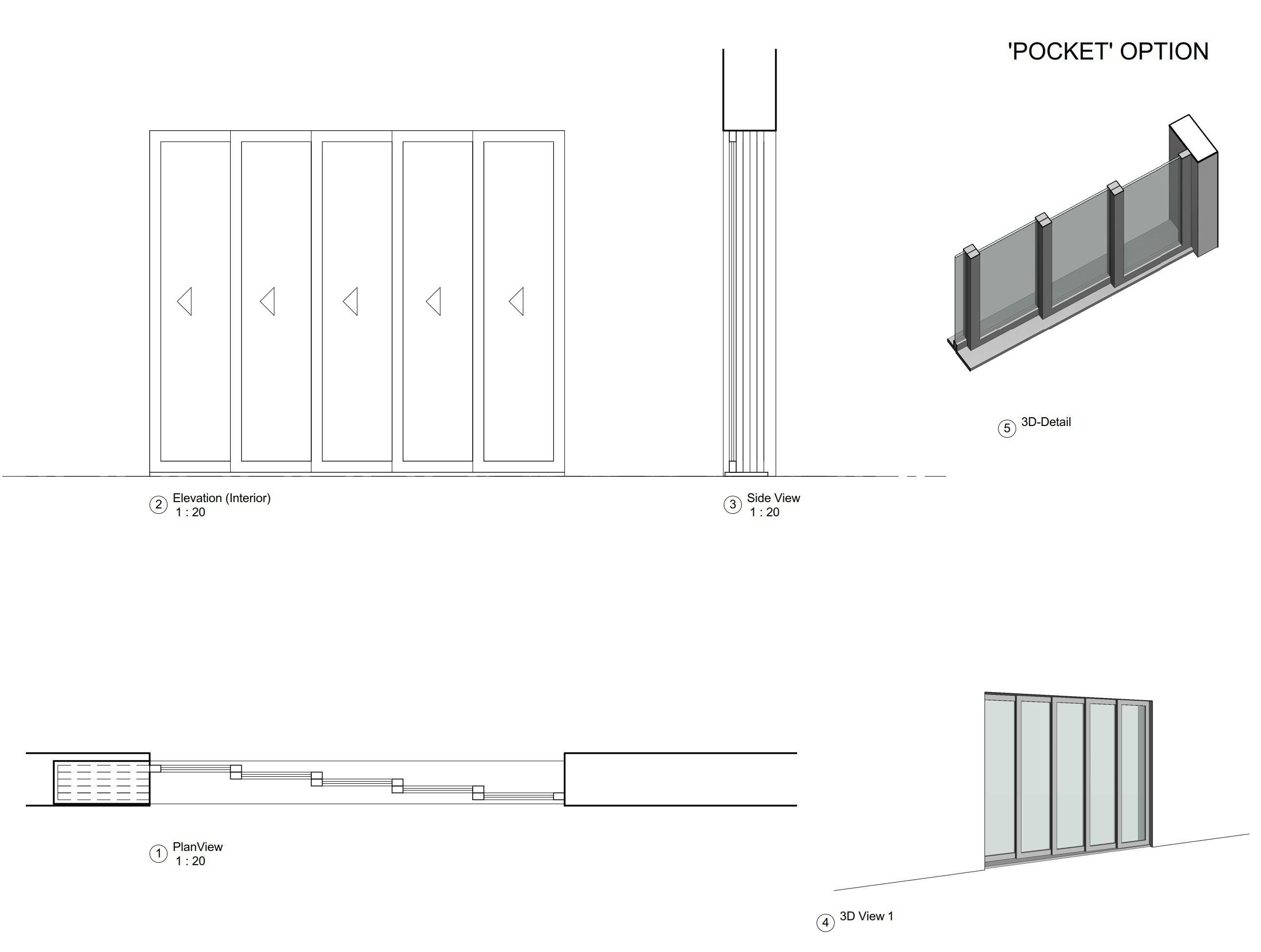 Two Revit native sliding doors 3D Model Collection_8