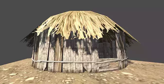 Indonesia Traditional House - Rumah Adat Honai Low-poly 3D model