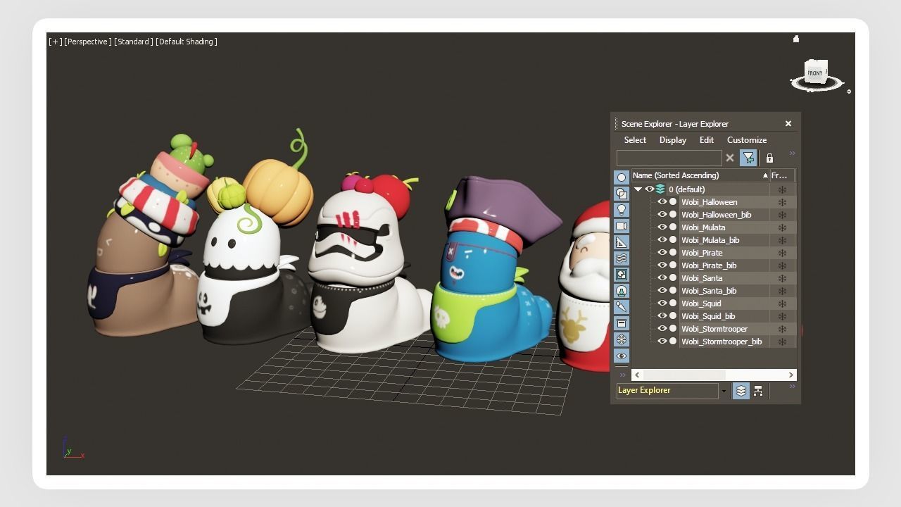 Wobi Pack Vol 1 Low-poly 3D model_7