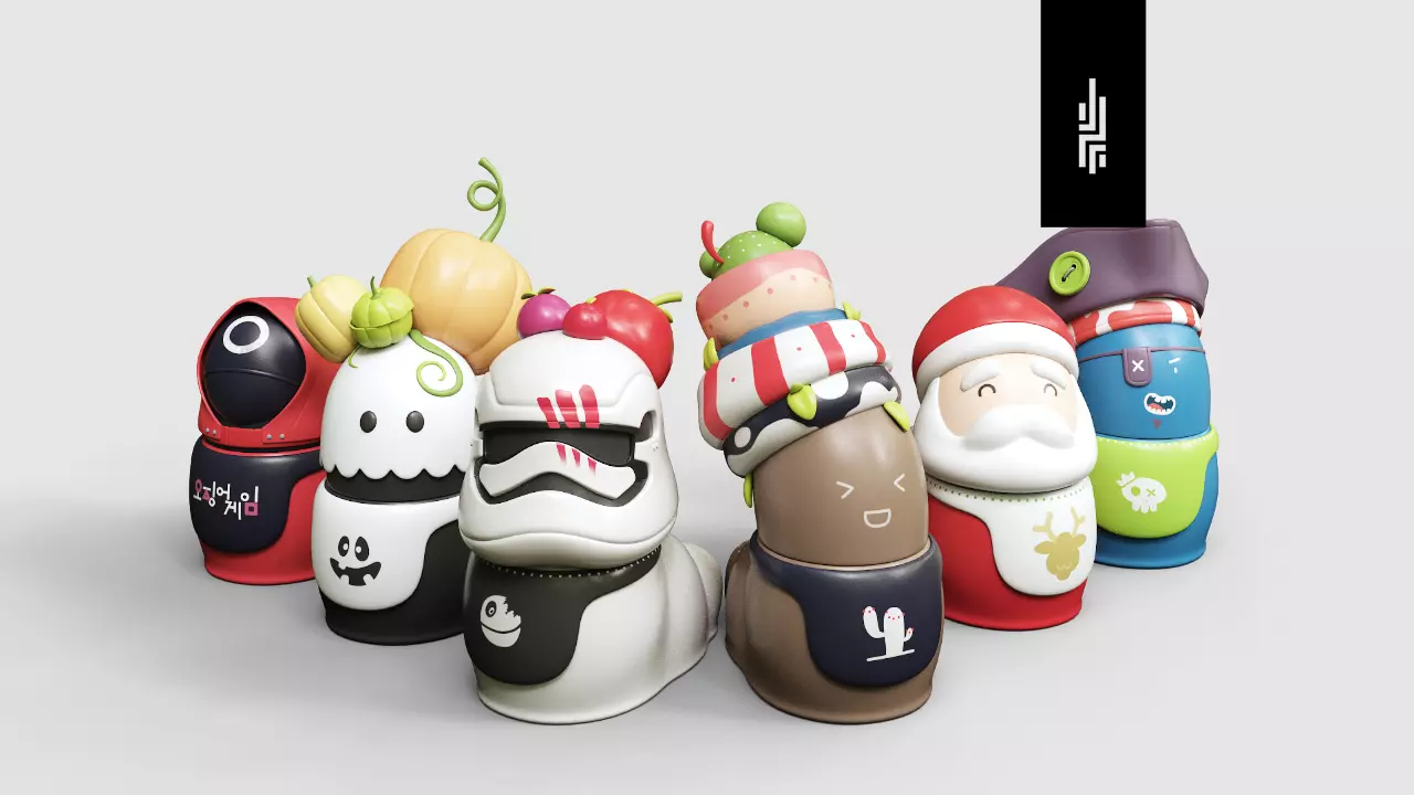 Wobi Pack Vol 1 Low-poly 3D model_0