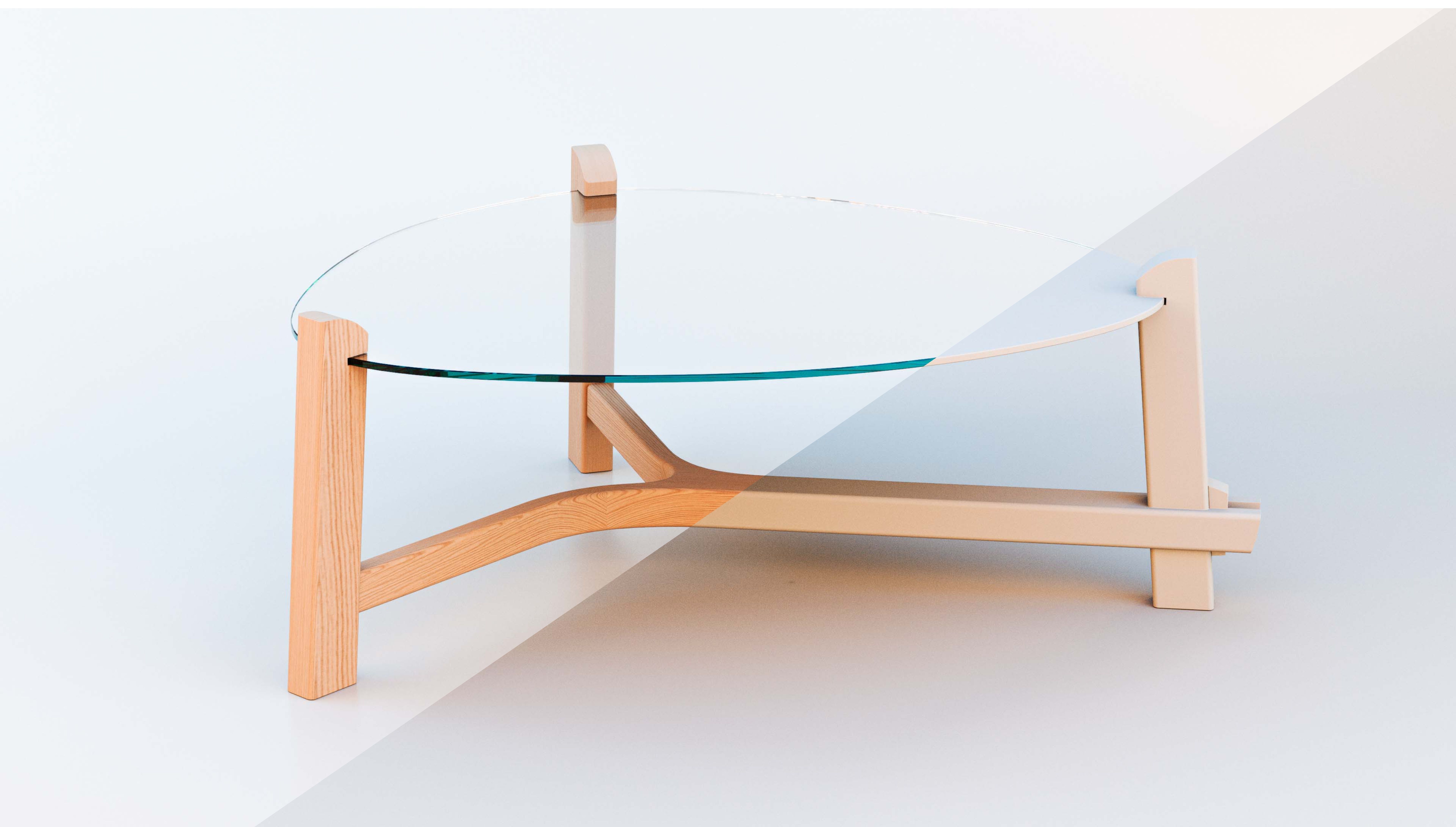 Confluencia wooden coffee table 3D model 3D model_1