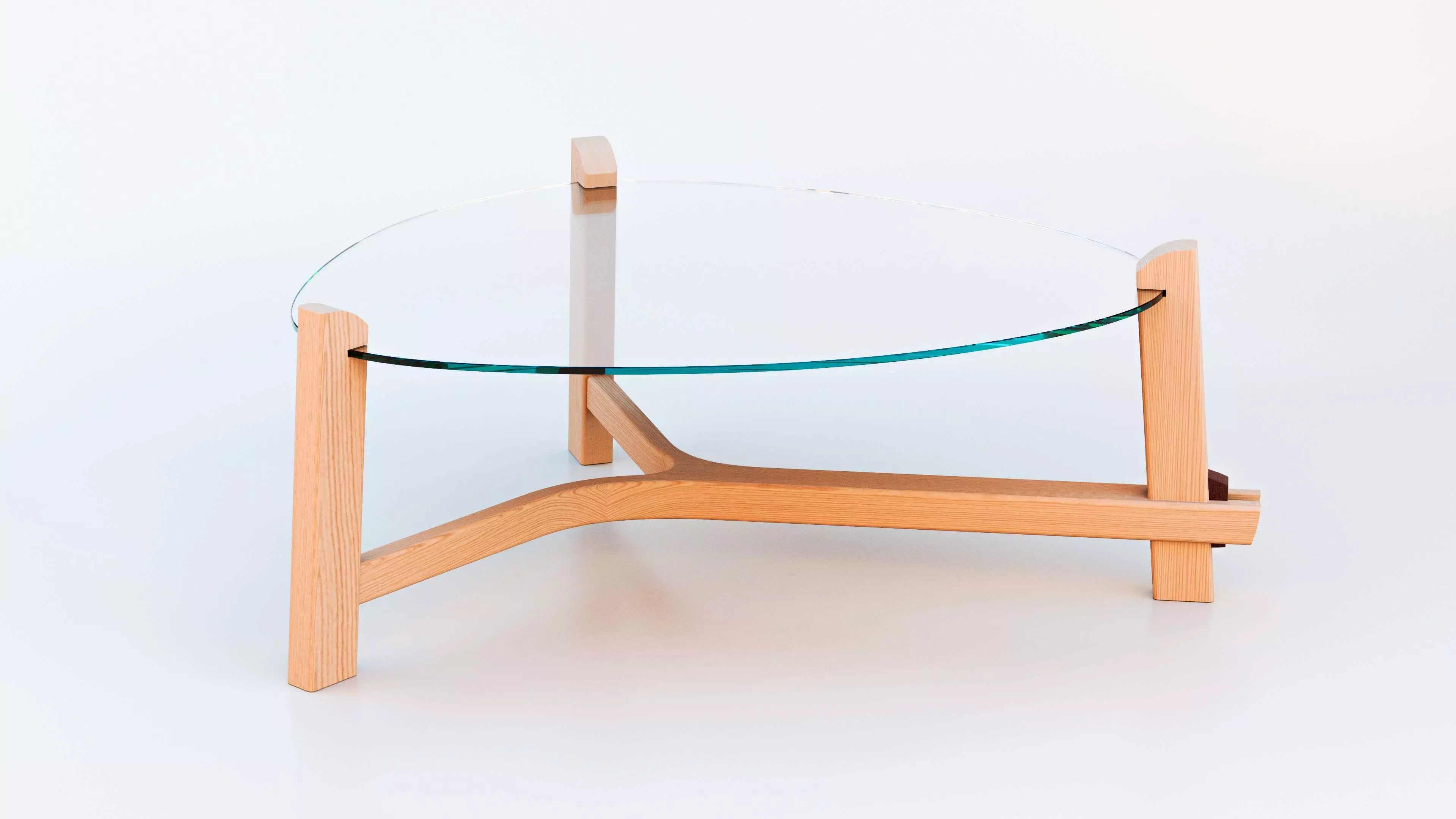 Confluencia wooden coffee table 3D model 3D model_0