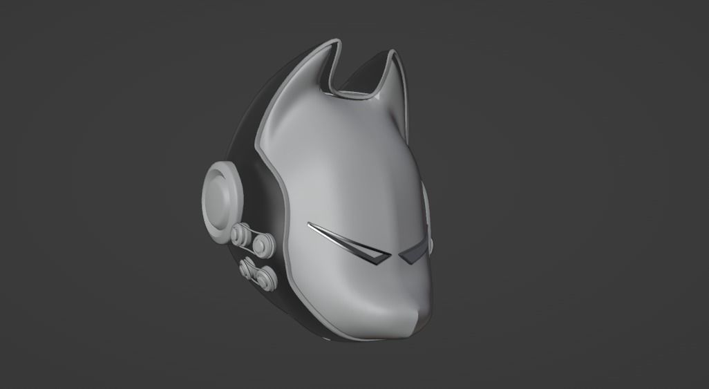 Sci-Fi Helmet Cyberpunk Dog 3D Model Low-poly 3D model_6