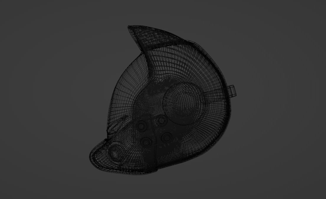 Sci-Fi Helmet Cyberpunk Dog 3D Model Low-poly 3D model_7