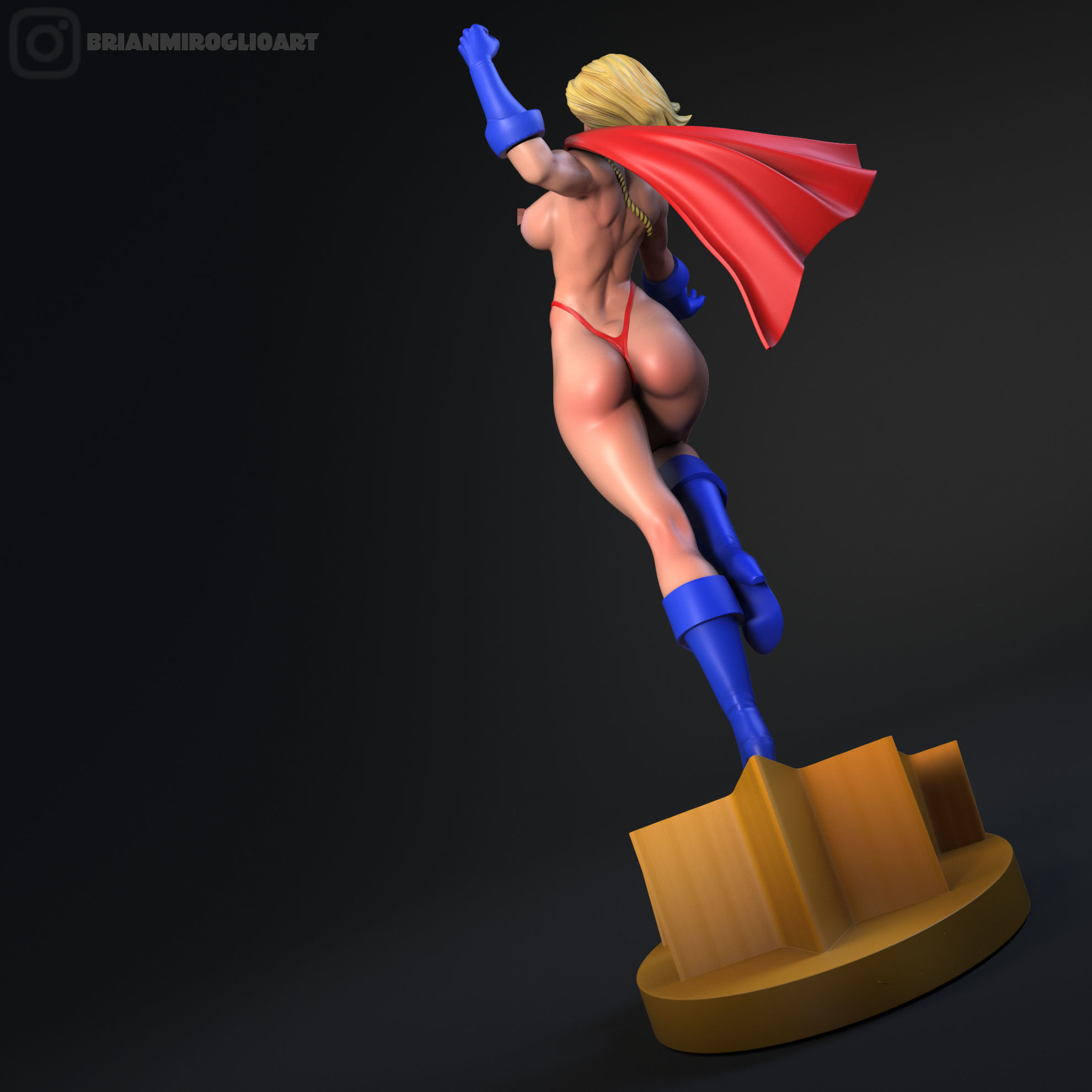 power girl pack  3D print model_2