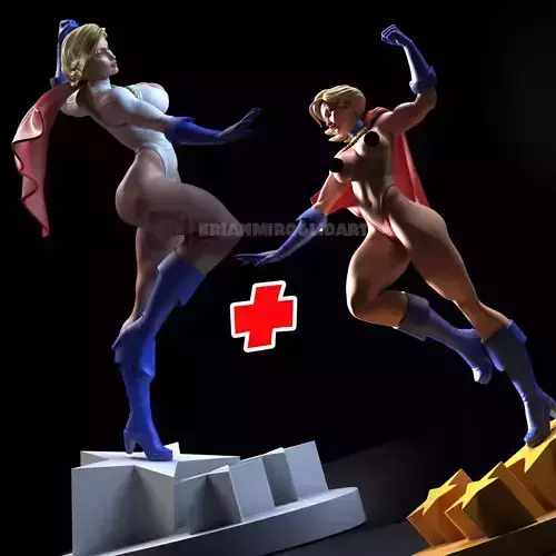power girl pack  3D print model
