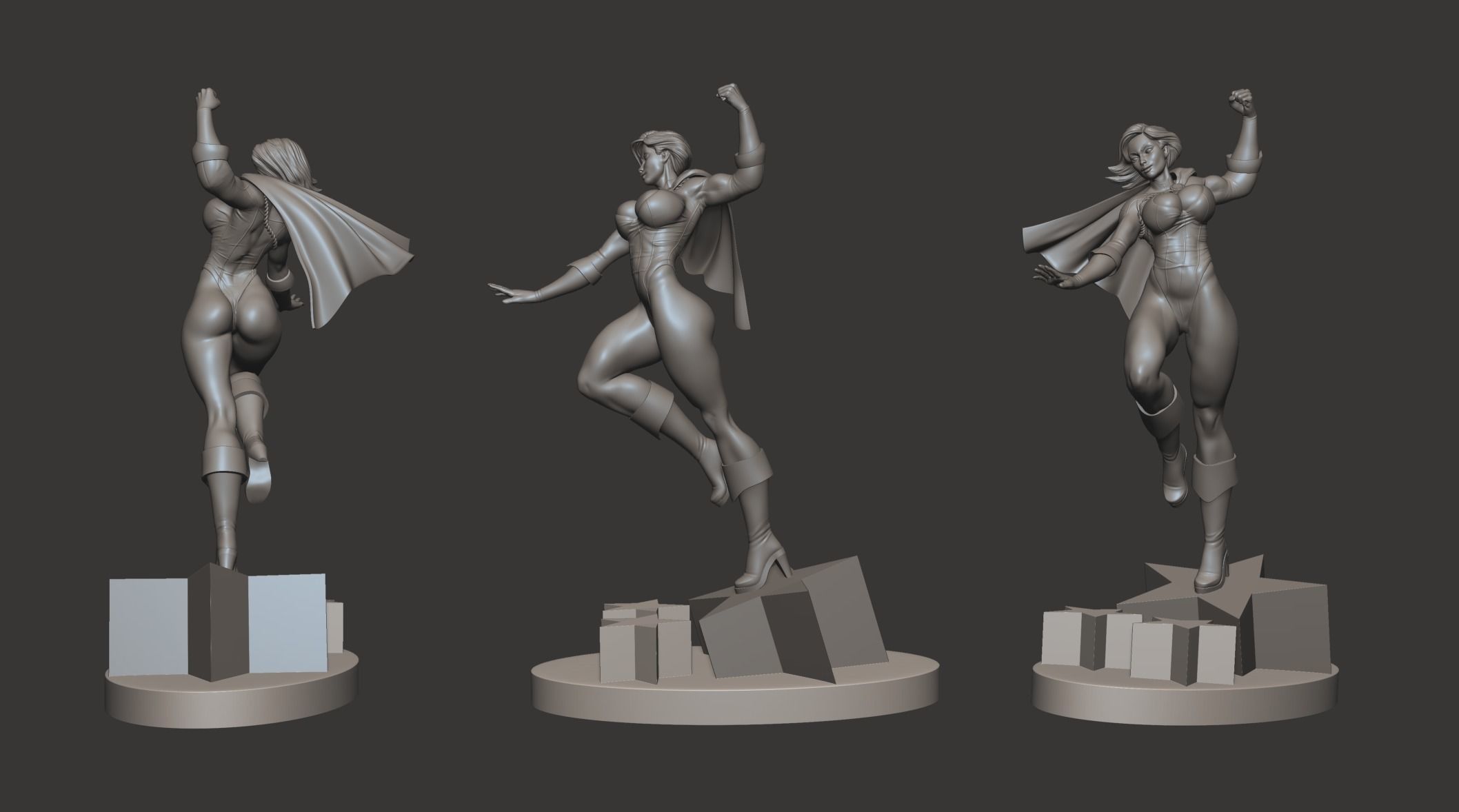 power girl pack  3D print model_9