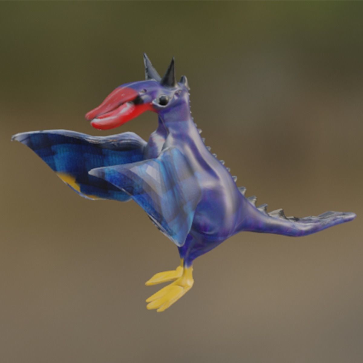 dinosaur toy bird flying in air 3D model_10