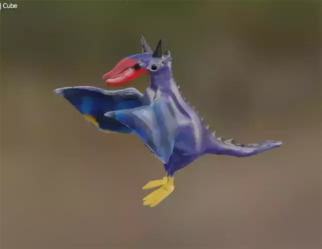 dinosaur toy bird flying in air