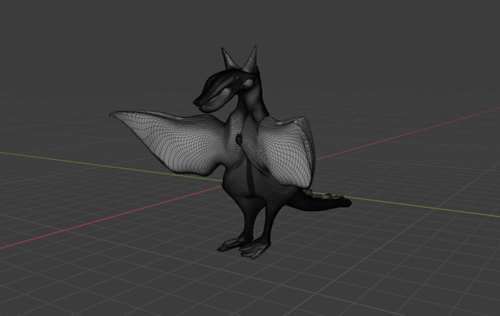 dinosaur toy bird flying in air 3D model_5