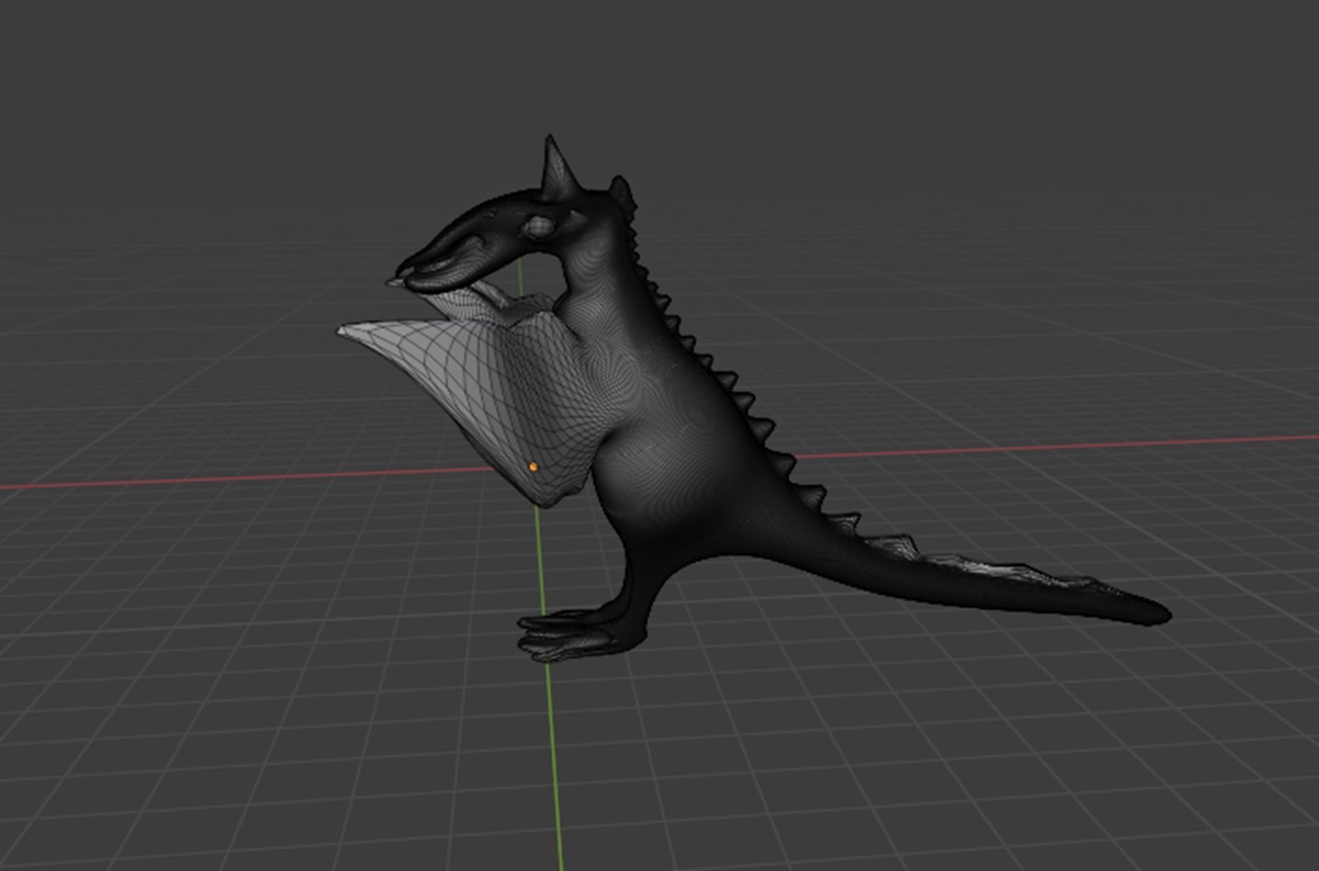 dinosaur toy bird flying in air 3D model_4