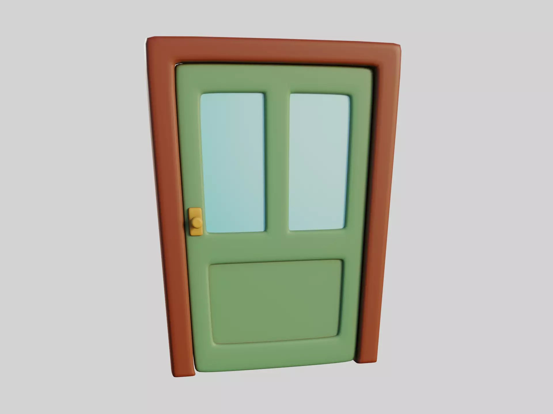 Cartoon Door 11Gb Low-poly 3D model_0