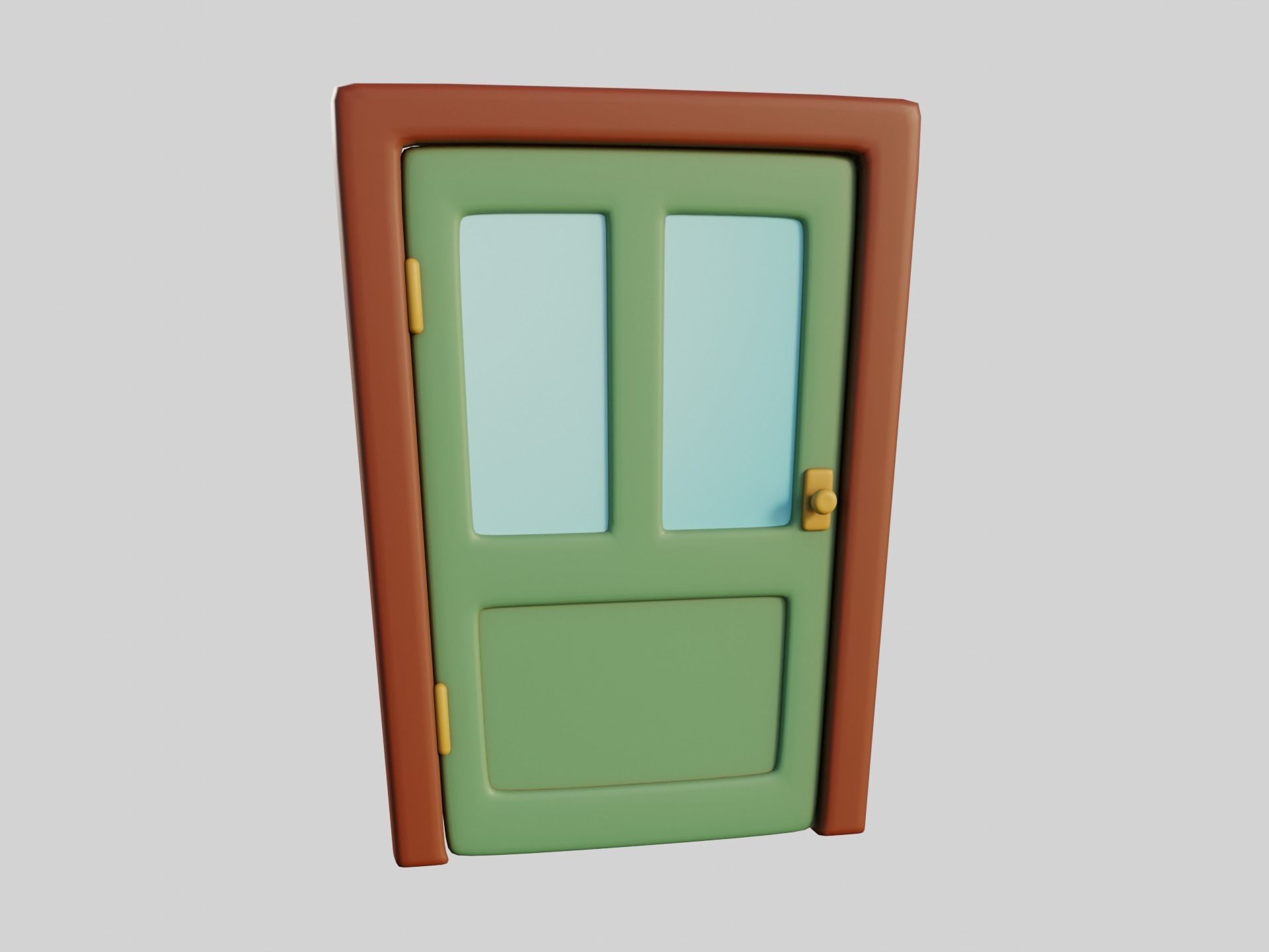 Cartoon Door 11Gb Low-poly 3D model_5