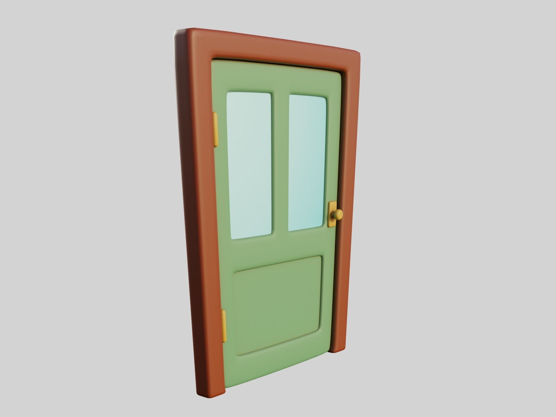 Cartoon Door 11Gb Low-poly 3D model_6